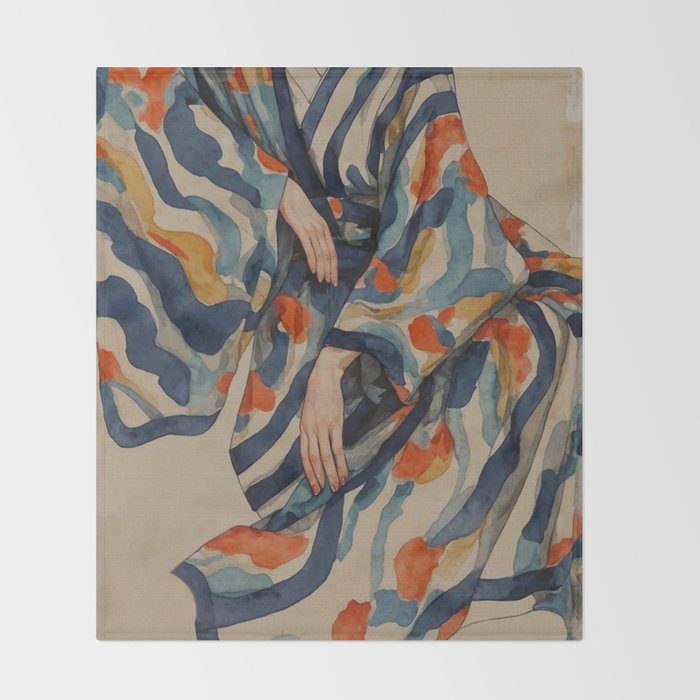 Figurative Woman No 2 Throw Blanket Gallery Image 2