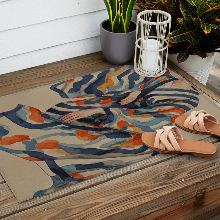 Figurative Woman No 2 Outdoor Rug Gallery Image 2