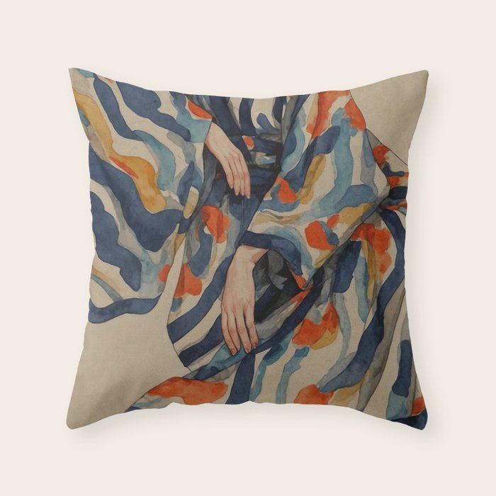 Figurative Woman No 2 Throw Pillow Gallery Image 6