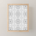 BW starry abstract mosaic B Mini Art Print Gallery Image 1