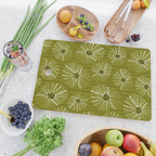 Retro Daisies: Musk Green Edition Cutting Board Gallery Image 2