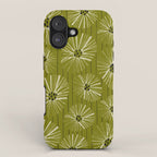 Retro Daisies: Musk Green Edition iPhone Case Gallery Image 1