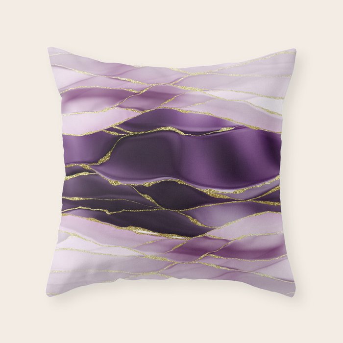 Day And Night Purple Marble Landscape Throw Pillow Gallery Image 6