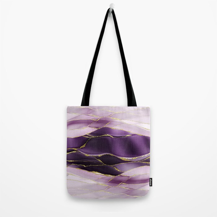 Day And Night Purple Marble Landscape Tote Bag Gallery Image 2