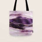 Day And Night Purple Marble Landscape Tote Bag Gallery Image 1