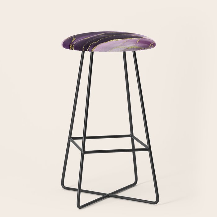 Day And Night Purple Marble Landscape Stool Gallery Image 1