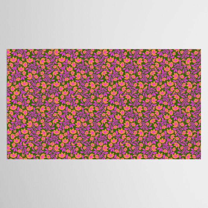 Tropical Blooms Pattern - Green Tablecloth Gallery Image 2