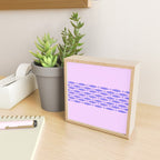 Fish Stripe Purple Minimal Mid Century Modern Lavender Lilac Pink Mini Art Print Gallery Image 2