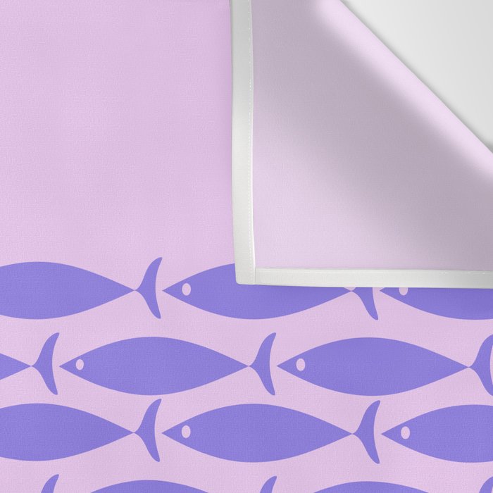 Fish Stripe Purple Minimal Mid Century Modern Lavender Lilac Pink Wall Tapestry Gallery Image 3