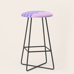 Fish Stripe Purple Minimal Mid Century Modern Lavender Lilac Pink Stool Gallery Image 1