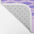 Fish Stripe Purple Minimal Mid Century Modern Lavender Lilac Pink Bath Mat Gallery Image 2