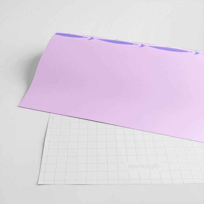 Fish Stripe Purple Minimal Mid Century Modern Lavender Lilac Pink Wrapping Paper Gallery Image 2