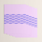 Fish Stripe Purple Minimal Mid Century Modern Lavender Lilac Pink Wrapping Paper Gallery Image 3
