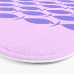 Fish Stripe Purple Minimal Mid Century Modern Lavender Lilac Pink Bath Mat Gallery Image 3