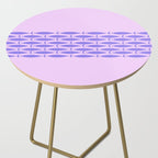 Fish Stripe Purple Minimal Mid Century Modern Lavender Lilac Pink Side Table Gallery Image 2