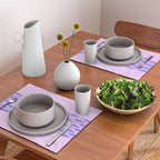 Fish Stripe Purple Minimal Mid Century Modern Lavender Lilac Pink Placemat Gallery Image 2