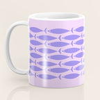 Fish Stripe Purple Minimal Mid Century Modern Lavender Lilac Pink Coffee Mug Gallery Image 3