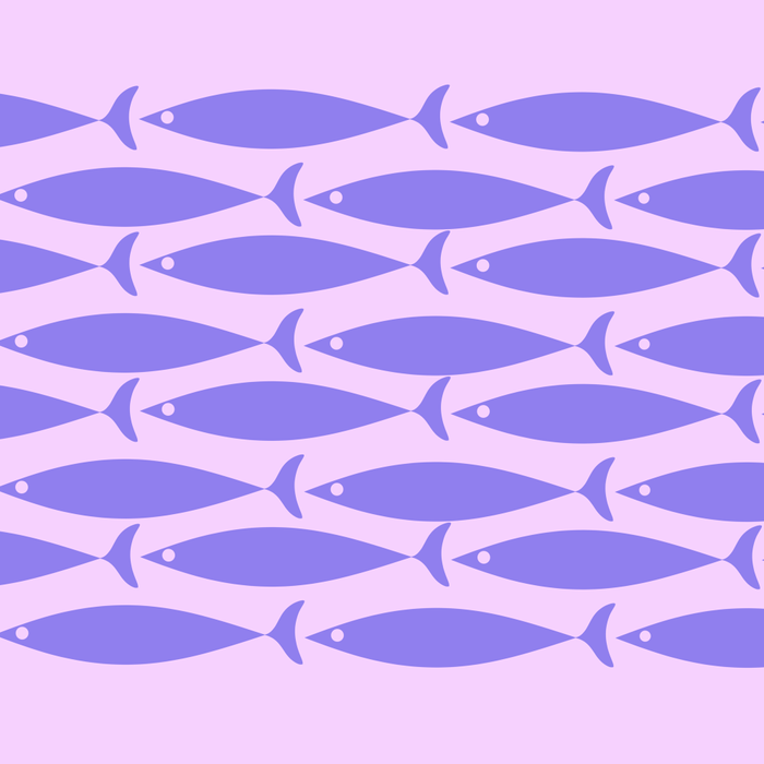 Fish Stripe Purple Minimal Mid Century Modern Lavender Lilac Pink Coffee Mug Gallery Image 2