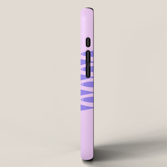 Fish Stripe Purple Minimal Mid Century Modern Lavender Lilac Pink iPhone Case Gallery Image 2