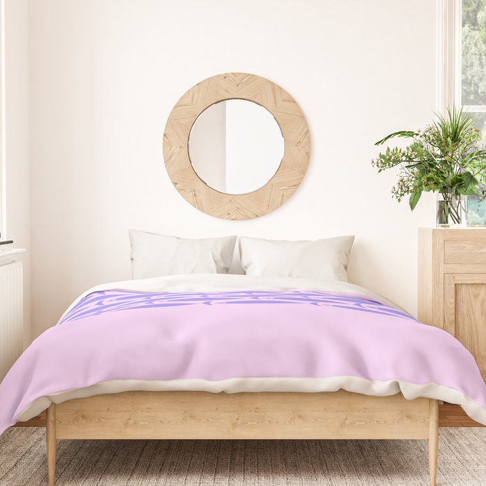 Fish Stripe Purple Minimal Mid Century Modern Lavender Lilac Pink Duvet Cover Gallery Image 3