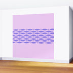 Fish Stripe Purple Minimal Mid Century Modern Lavender Lilac Pink Wall Mural Gallery Image 2