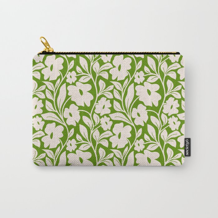 Tropical Vines Pattern - Green Carry All Pouch Gallery Image 1