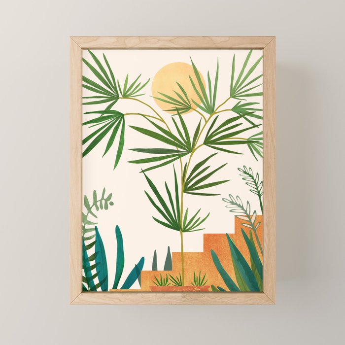 The Good Garden Desert Landscape Illustration Mini Art Print Gallery Image 1