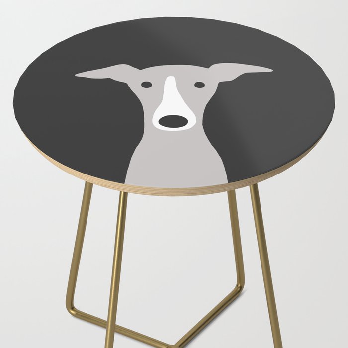 Cute Greyhound, Italian Greyhound or Whippet Cartoon Dog Side Table Gallery Image 2