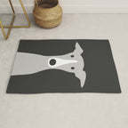 Cute Greyhound, Italian Greyhound or Whippet Cartoon Dog Rug Gallery Image 1