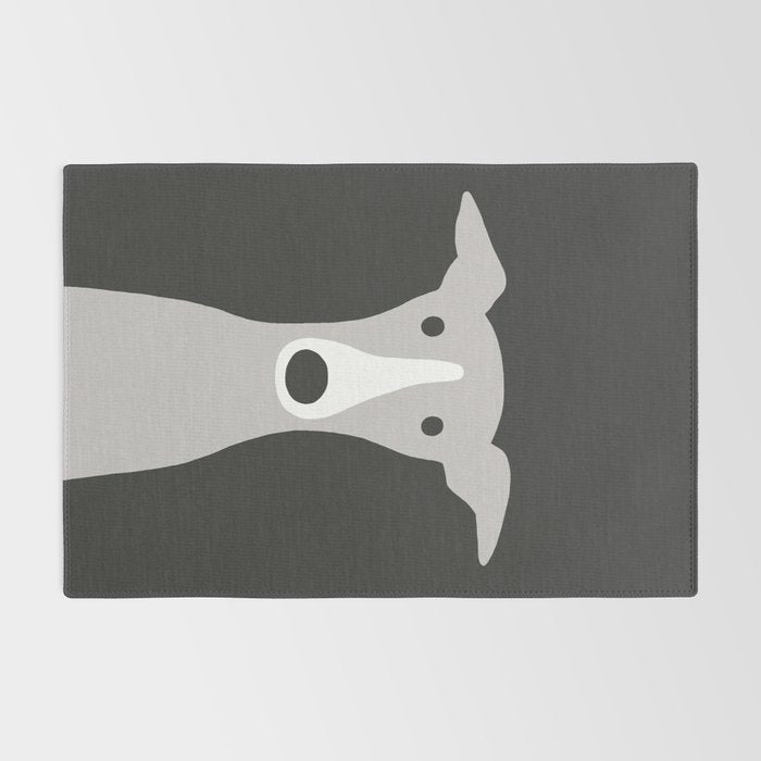 Cute Greyhound, Italian Greyhound or Whippet Cartoon Dog Rug Gallery Image 2