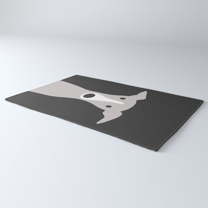Cute Greyhound, Italian Greyhound or Whippet Cartoon Dog Rug Gallery Image 3