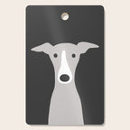 Cute Greyhound, Italian Greyhound or Whippet Cartoon Dog Cutting Board Gallery Image 1