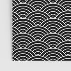 Japanese Waves Pattern Black on White Poster Gallery Image 3