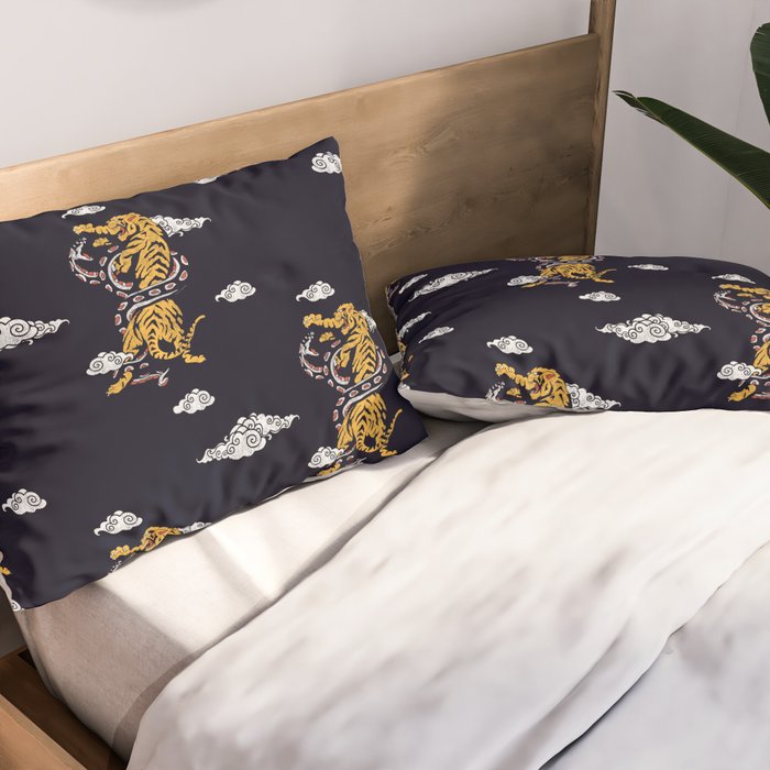 Tiger vs Snake Pillow Sham Gallery Image 2