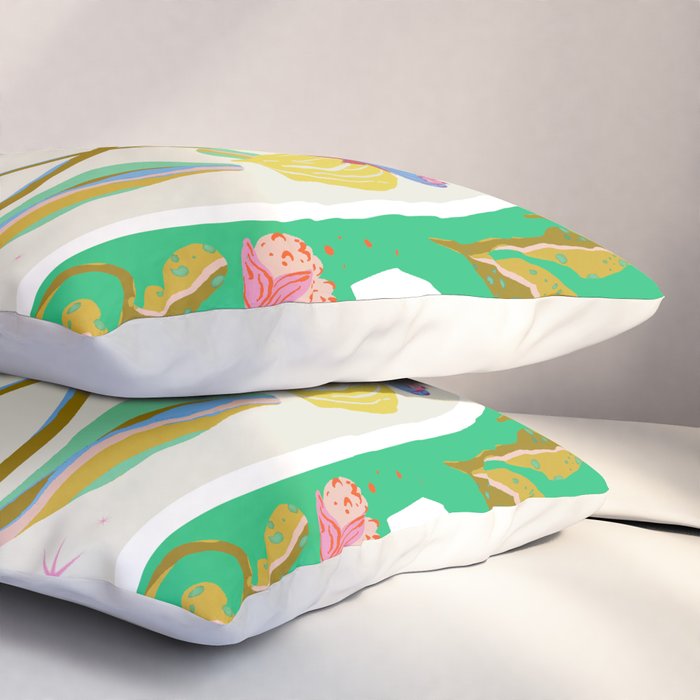 Modern abstract flowers dance Pillow Sham Gallery Image 3