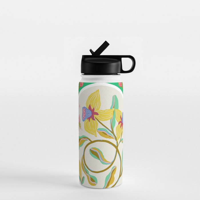 Modern abstract flowers dance Water Bottle Gallery Image 1