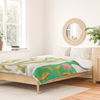 Modern abstract flowers dance Duvet Cover Gallery Image 2