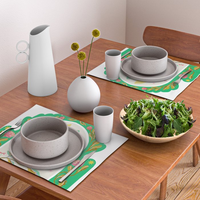 Modern abstract flowers dance Placemat Gallery Image 2