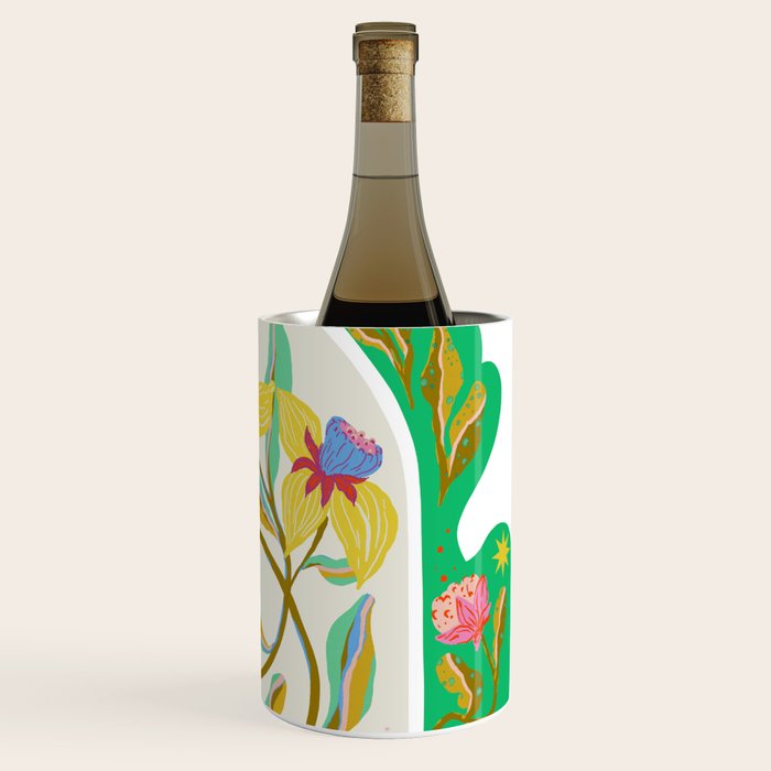 Modern abstract flowers dance Wine Chiller Gallery Image 3