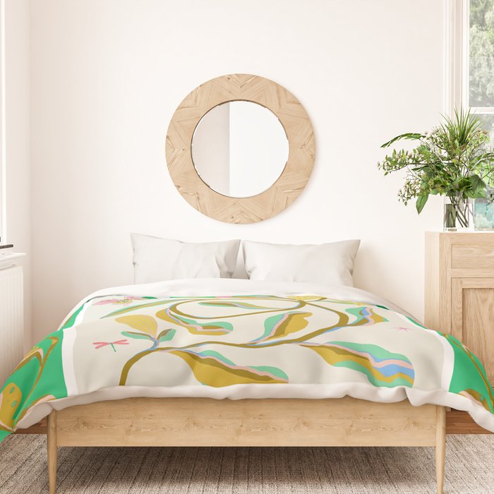 Modern abstract flowers dance Duvet Cover Gallery Image 3