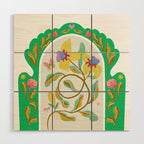 Modern abstract flowers dance Wood Wall Art Gallery Image 1