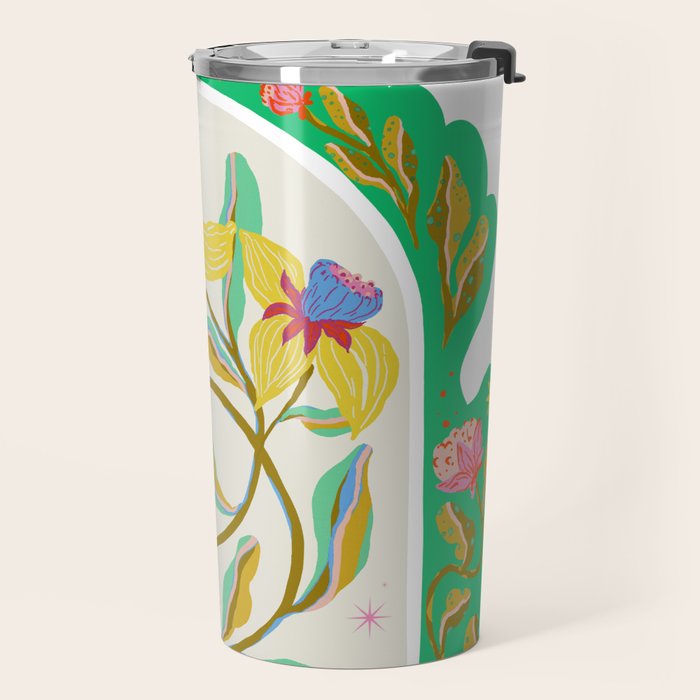 Modern abstract flowers dance Travel Mug Gallery Image 2