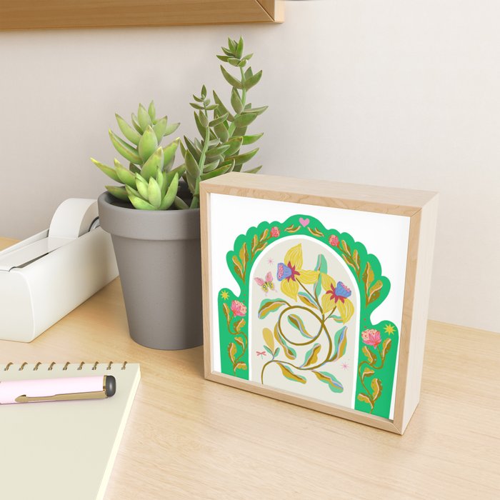 Modern abstract flowers dance Mini Art Print Gallery Image 2