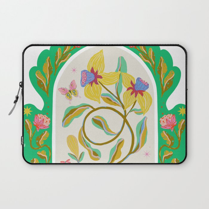 Modern abstract flowers dance Laptop Sleeve Gallery Image 1
