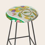 Modern abstract flowers dance Stool Gallery Image 2