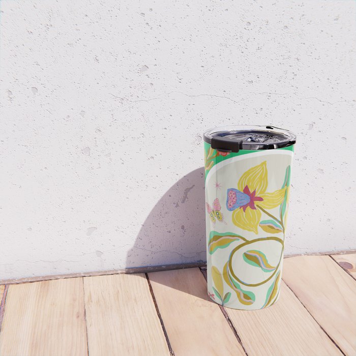 Modern abstract flowers dance Travel Mug Gallery Image 4
