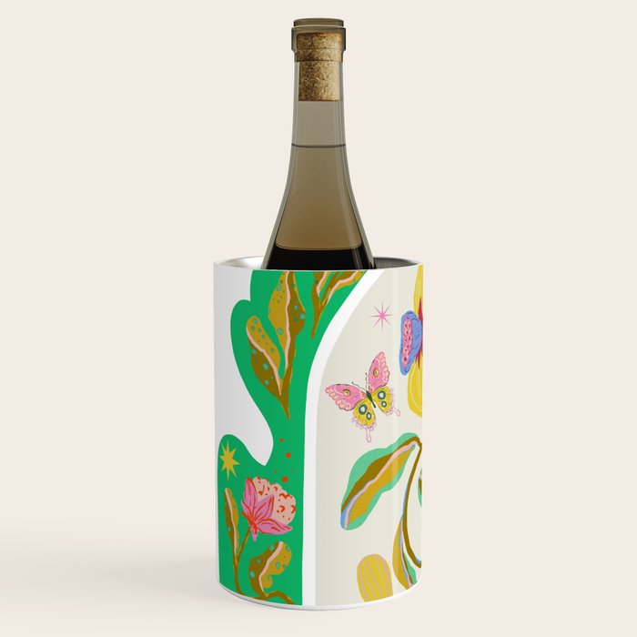 Modern abstract flowers dance Wine Chiller Gallery Image 2