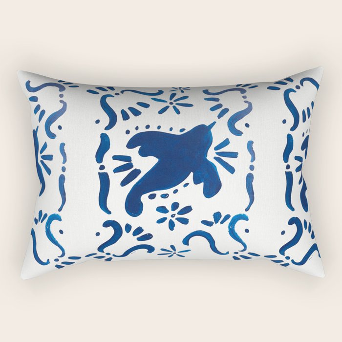 Bluebird of Happiness Rectangular Pillow Gallery Image 1