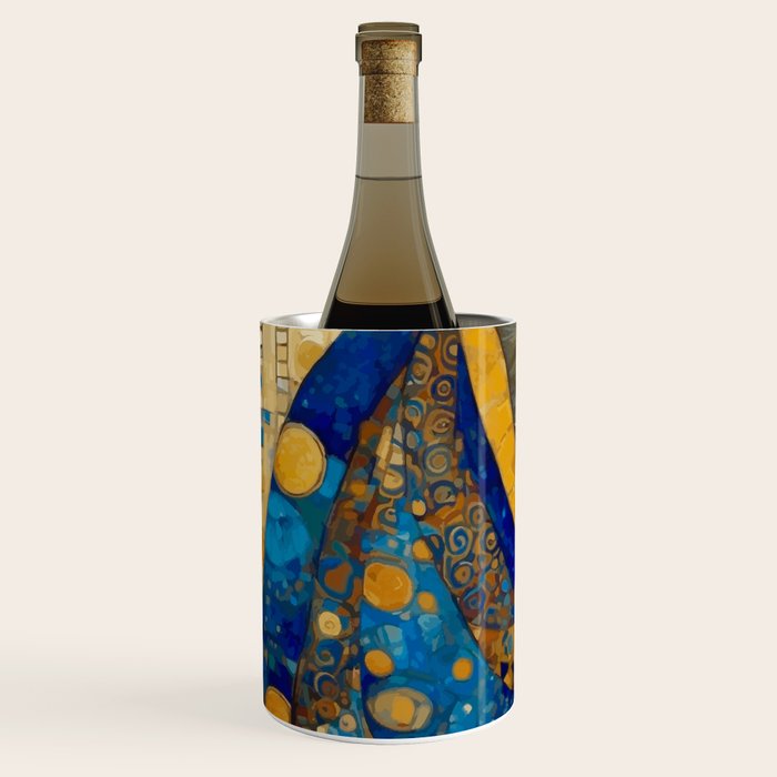 Klimt Cat in Blue and Gold Hood Wine Chiller Gallery Image 2