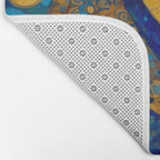 Klimt Cat in Blue and Gold Hood Bath Mat Gallery Image 2